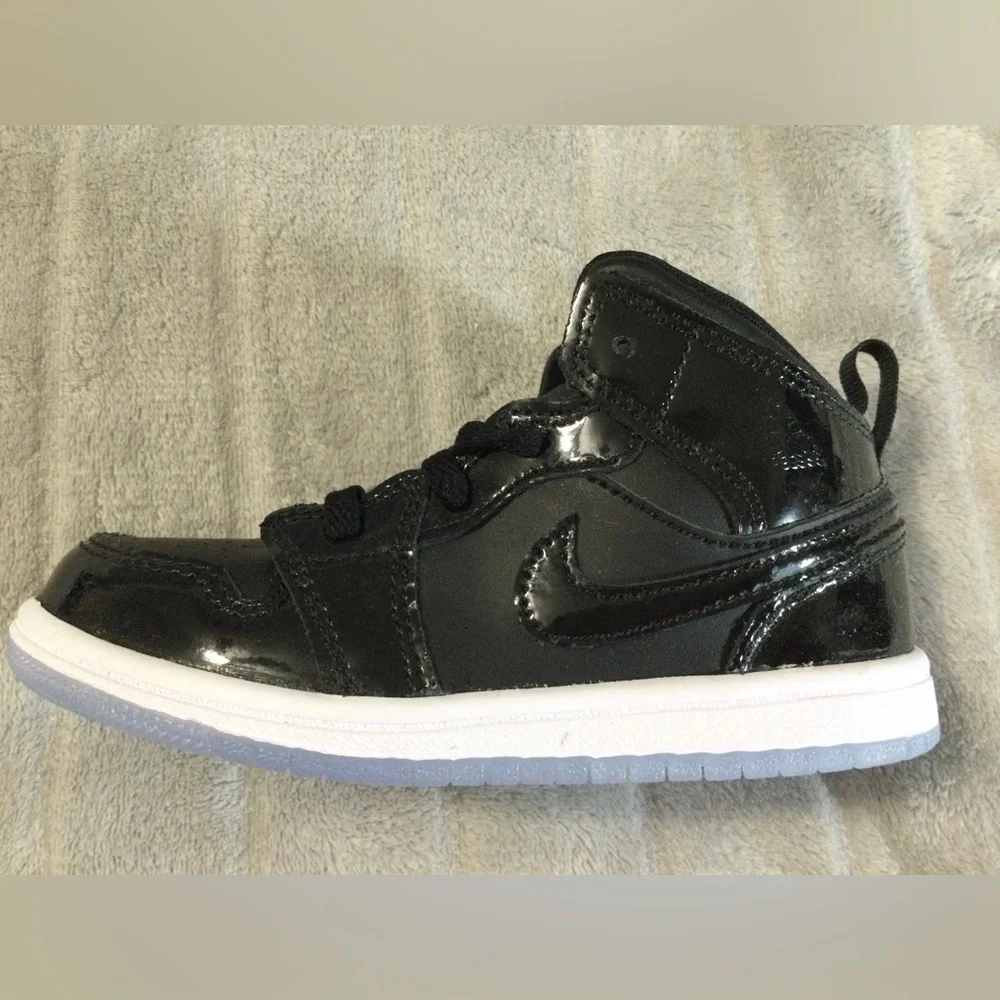 Nike Jordan 1 Mid Se Toddler Color Black/Dark Concord/White - Picture 8 of 15